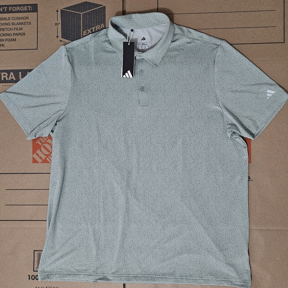 adidas Ultimate365 Mini Bunker Golf Polo Green Mens